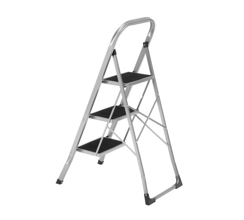 Стремянка стальная, 3 широкие ступени 20х30 см с полимерным покрытием Сибртех