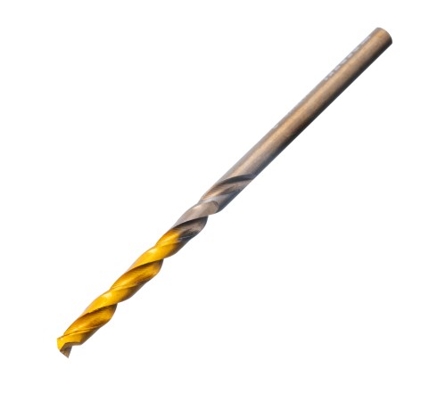 Набор сверл по металлу, 1-10 мм, Р6М5К8-TiN, Golden Tip, 19 шт Denzel
