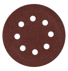 Круг абразивный на ворсовой подложке под "липучку", перфорированный, P 80, 125 мм, 5 шт Matrix