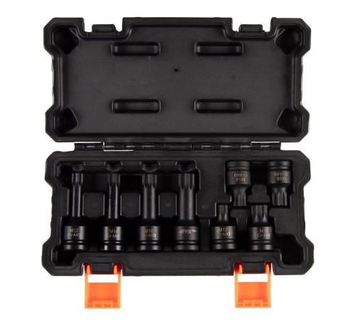 Набор ударных торцевых насадок 1/2", Spline, M12-M18, L = 45-78 мм, кейс, 8 предметов AFFIX AF00746008C Набор ударных торцевых насадок 1/2", Spline, M12-M18, L = 45-78 мм, кейс, 8 предметов AFFIX AF00746008C