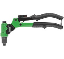 Заклепочник комбинированный Профи с поворотным механизмом 0-360 гр., для резьбовых заклепок  М3-М6 и вытяжных заклепок 2,4-4,8 мм (270 мм), кейс FIT HQ