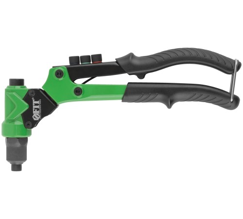 Заклепочник комбинированный Профи с поворотным механизмом 0-360 гр., для резьбовых заклепок  М3-М6 и вытяжных заклепок 2,4-4,8 мм (270 мм), кейс FIT HQ