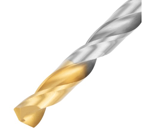 Набор сверл по металлу, 2-8мм, Р6М5-TiN, Golden Tip, 6 шт Denzel