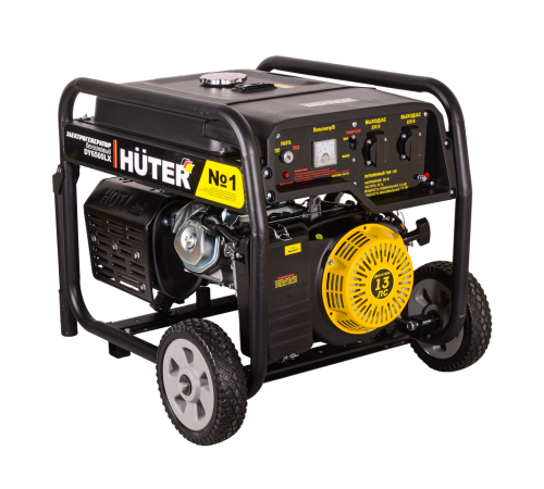 Портативный бензогенератор Huter DY6500LX с колесами