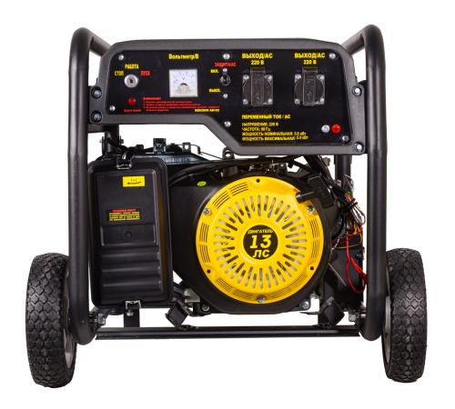 Портативный бензогенератор Huter DY6500LX с колесами