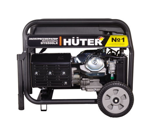 Портативный бензогенератор Huter DY6500LX с колесами