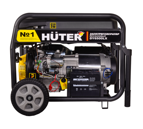 Портативный бензогенератор Huter DY6500LX с колесами