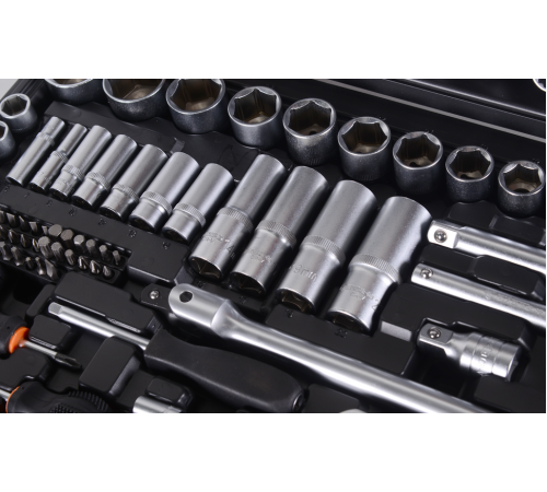 Набор инструментов, 1/2", 1/4", CrV, в кейсе 151 предмет Вихрь