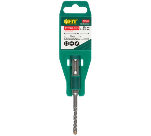 Бур по бетону SDS PLUS с двойной резьбой  6х110 мм FIT IT