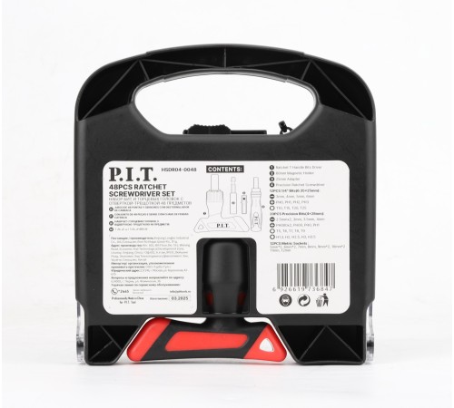 Набор бит и головок с рукоятками P.I.T. ADVANCE HSDR04-0048