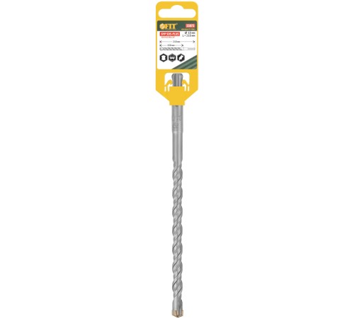Бур по бетону SDS-PLUS, Профи, крестообразная вставка, двойная спираль, 10 х 210 мм FIT HQ Бур по бетону SDS-PLUS, Профи, крестообразная вставка, двойная спираль, 10 х 210 мм FIT HQ