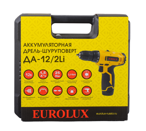 Дрель-шуруповерт Eurolux ДА-12/2Li Дрель-шуруповерт Eurolux ДА-12/2Li