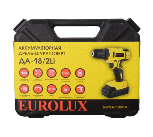 Дрель-шуруповерт Eurolux ДА-18/2Li Дрель-шуруповерт Eurolux ДА-18/2Li