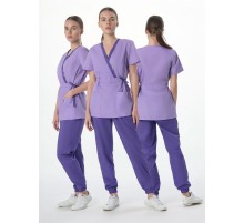 Костюм женский Симпл-001 (тк.Смесовая,120) MedLine, фиолетовый/сирень