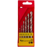 Набор сверл HSS по металлу полированных, 6 шт. (2-3-4-5-6-8 мм) КУРС