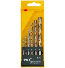 Набор сверл по металлу HSS полированных, 6 шт. (2-3-4-5-6-8 мм) FIT IT Набор сверл по металлу HSS полированных, 6 шт. (2-3-4-5-6-8 мм) FIT IT