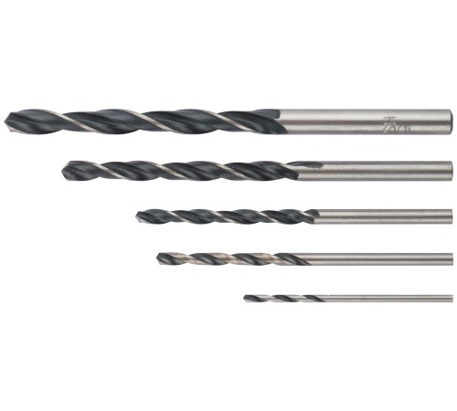 Набор сверл по металлу HSS черненых, 5 шт. (1,5-2,5-3-4-5 мм) FIT DIY Набор сверл по металлу HSS черненых, 5 шт. (1,5-2,5-3-4-5 мм) FIT DIY