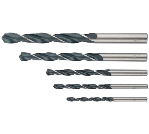 Набор сверл по металлу HSS черненых, 5 шт. (4-5-6-8-10 мм) FIT DIY