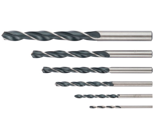 Набор сверл по металлу HSS черненых, 6 шт. (2-3-4-5-6-8 мм) FIT DIY