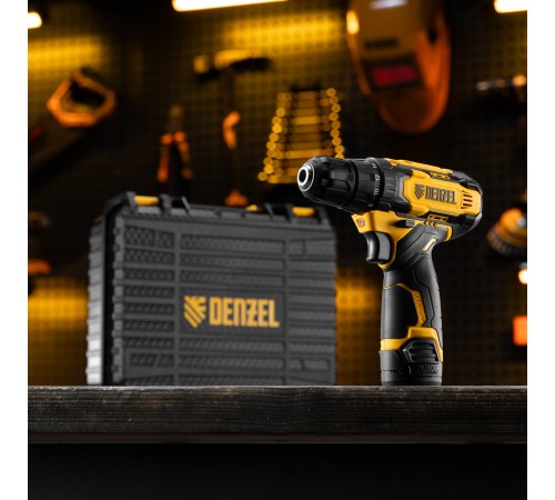 Дрель-шуруповерт аккумуляторная CDQ-12, Li-Ion, 12 В Denzel