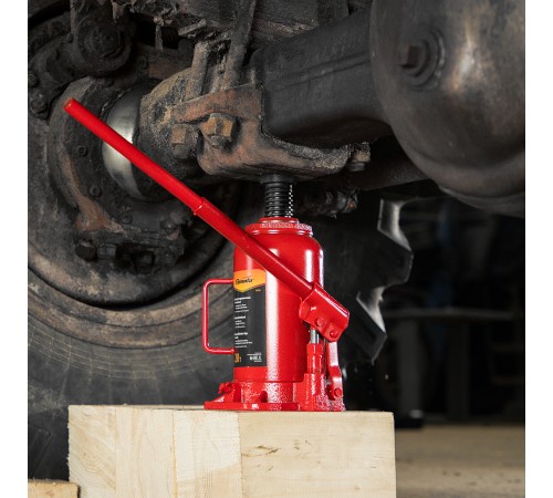 Домкрат гидравлический бутылочный, 20 т, h подъема 250-470 мм Sparta Домкрат гидравлический бутылочный, 20 т, h подъема 250-470 мм Sparta