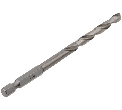Сверло HSS по металлу,полированное, U-хвостовик под биту, инд.упаковка 6,0 мм FIT IT Сверло HSS по металлу,полированное, U-хвостовик под биту, инд.упаковка 6,0 мм FIT IT