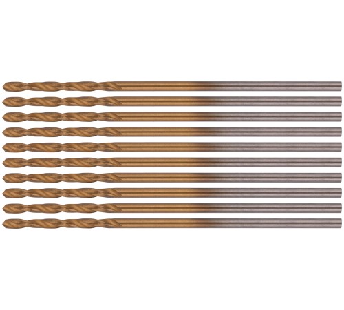 Сверла HSS по металлу, титановое покрытие 1,0 мм (10 шт.) FIT IT Сверла HSS по металлу, титановое покрытие 1,0 мм (10 шт.) FIT IT