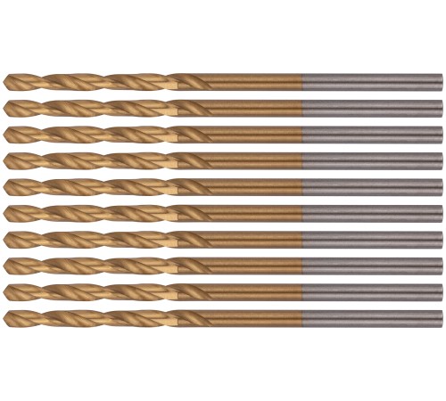 Сверла HSS по металлу, титановое покрытие 2,0 мм (10 шт.) FIT IT Сверла HSS по металлу, титановое покрытие 2,0 мм (10 шт.) FIT IT