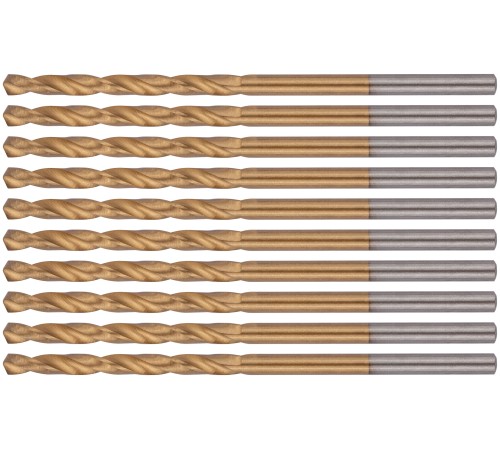 Сверла HSS по металлу, титановое покрытие 2,5 мм (10 шт.) FIT IT Сверла HSS по металлу, титановое покрытие 2,5 мм (10 шт.) FIT IT