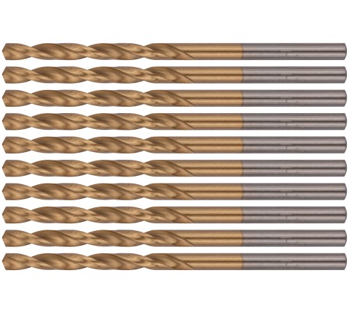 Сверла HSS по металлу, титановое покрытие 3,3 мм (10 шт.) FIT IT Сверла HSS по металлу, титановое покрытие 3,3 мм (10 шт.) FIT IT