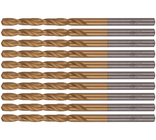 Сверла HSS по металлу, титановое покрытие 3,5 мм (10 шт.) FIT IT Сверла HSS по металлу, титановое покрытие 3,5 мм (10 шт.) FIT IT
