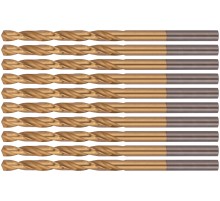 Сверла HSS по металлу, титановое покрытие 3,9 мм (10 шт.) FIT IT