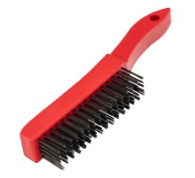 Щетка зачистная пятирядная, закаленная прямая проволока с пластиковой ручкой Matrix