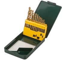 Набор сверл HSS по металлу, титановое покрытие, 13 шт. (1,5-6,5 мм), металлический бокс FIT IT