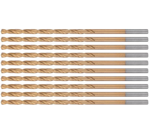 Сверла HSS по металлу, удлиненные, титановое покрытие 4,0х119 мм (10 шт.) FIT IT Сверла HSS по металлу, удлиненные, титановое покрытие 4,0х119 мм (10 шт.) FIT IT