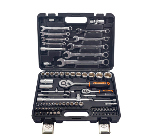 Набор инструментов, 1/2", 1/4", в кейсе 82 предм Вихрь