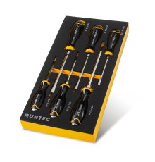 RUNTEC RT-SD3E6F Набор усиленных отверток RUNTEC CrV со сквозным стержнем в ложементе EVA, 6 предметов