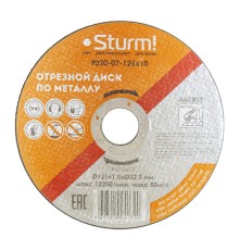 Диск отрезной по металлу, АРМИРОВАННЫЙ,размер 125x1.0x22.22 Sturm!