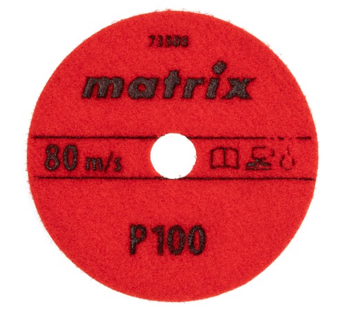 Алмазный гибкий шлифовальный круг, 100 мм, P100, мокрое шлифование, 5 шт. Matrix Алмазный гибкий шлифовальный круг, 100 мм, P100, мокрое шлифование, 5 шт. Matrix