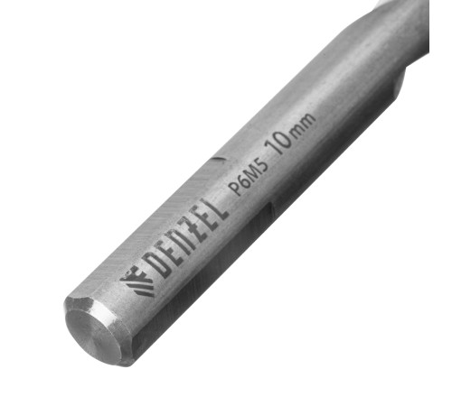 Набор сверл по металлу, 1-10 мм, Р6М5-TiN, Golden Tip, 10 шт Denzel