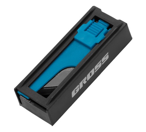 Лезвия, 19 мм, SK2 Black, трапециевидные, выдвижной пластиковый пенал, 10 шт. Gross