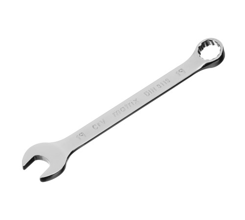 Ключ комбинированный, 19 мм, CrV, полированный хром Matrix