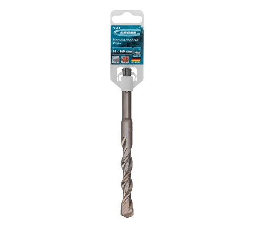 Бур по бетону Pro, 14 х 160 мм, SDS Plus Gross Бур по бетону Pro, 14 х 160 мм, SDS Plus Gross