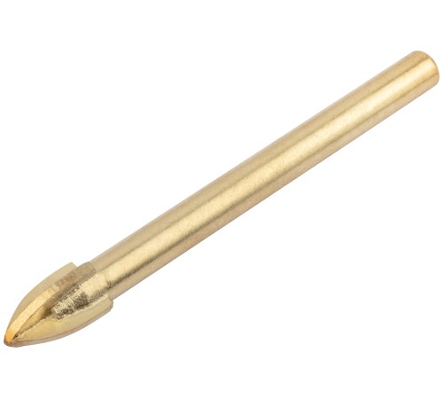 Сверло по кафелю и стеклу, 4 режущие кромки, титановое покрытие 10х80 мм FIT IT