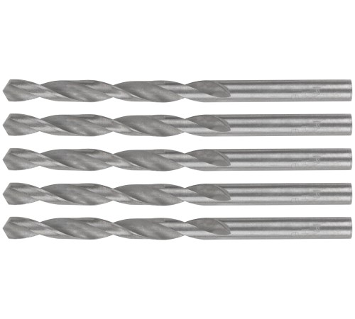 Сверла по металлу HSS, угол заточки 118°, 6,5 x 101 мм, (5 шт.) MOS Сверла по металлу HSS, угол заточки 118°, 6,5 x 101 мм, (5 шт.) MOS