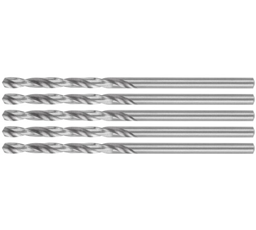 Сверла по металлу HSS шлифованные, угол заточки 135°, 2.5 x 57 мм (5 шт.) MOS Сверла по металлу HSS шлифованные, угол заточки 135°, 2.5 x 57 мм (5 шт.) MOS
