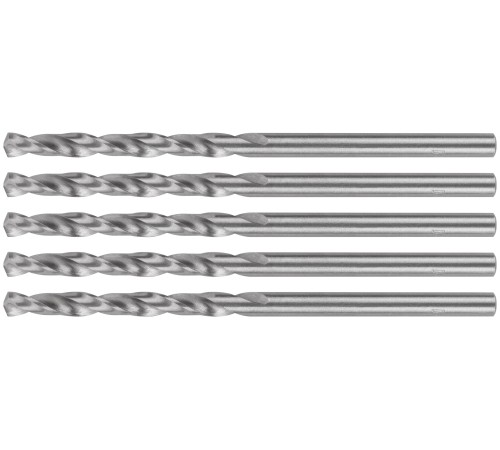 Сверла по металлу HSS шлифованные, угол заточки 135°, 3,3 x 65 мм (5 шт.) MOS Сверла по металлу HSS шлифованные, угол заточки 135°, 3,3 x 65 мм (5 шт.) MOS