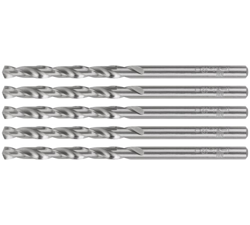 Сверла по металлу HSS шлифованные, угол заточки 135°, 4,0 x 75 мм (5 шт.) MOS Сверла по металлу HSS шлифованные, угол заточки 135°, 4,0 x 75 мм (5 шт.) MOS