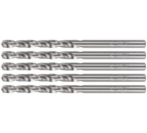 Сверла по металлу HSS шлифованные, угол заточки 135°, 4,5 x 80 мм (5 шт.) MOS Сверла по металлу HSS шлифованные, угол заточки 135°, 4,5 x 80 мм (5 шт.) MOS
