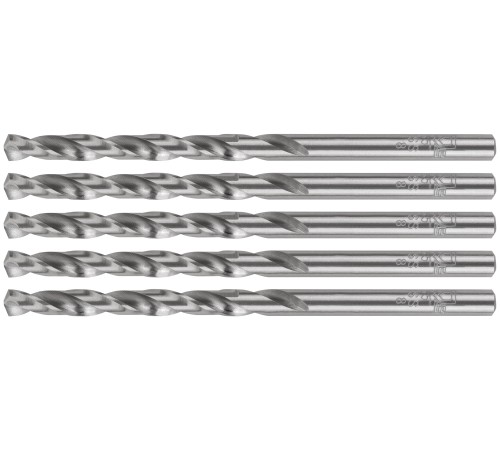 Сверла по металлу HSS шлифованные, угол заточки 135°, 4,8 x 86 мм (5 шт.) MOS Сверла по металлу HSS шлифованные, угол заточки 135°, 4,8 x 86 мм (5 шт.) MOS